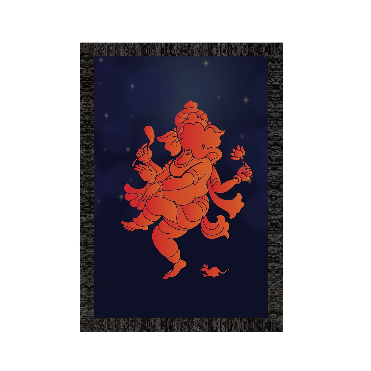 Lord Ganesha Satin Matt Texture UV Art Painting Kafalo