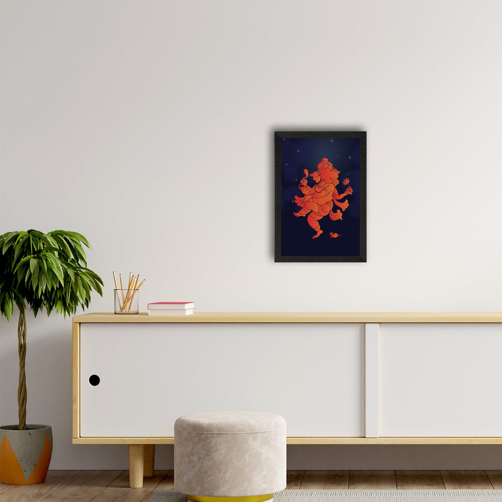 Lord Ganesha Satin Matt Texture UV Art Painting Kafalo