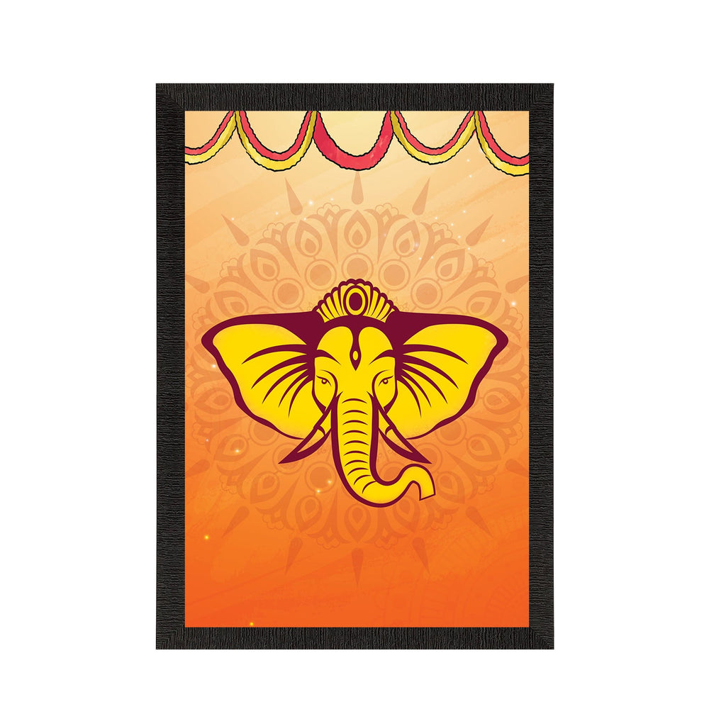 Lord Ganesha Satin Matt Texture UV Art Painting Kafalo