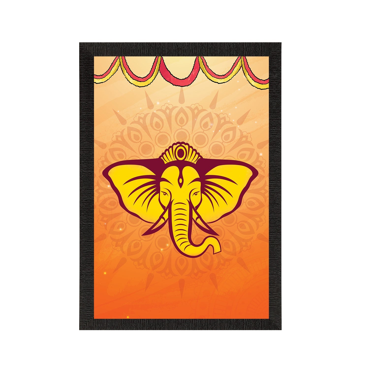 Lord Ganesha Satin Matt Texture UV Art Painting Kafalo