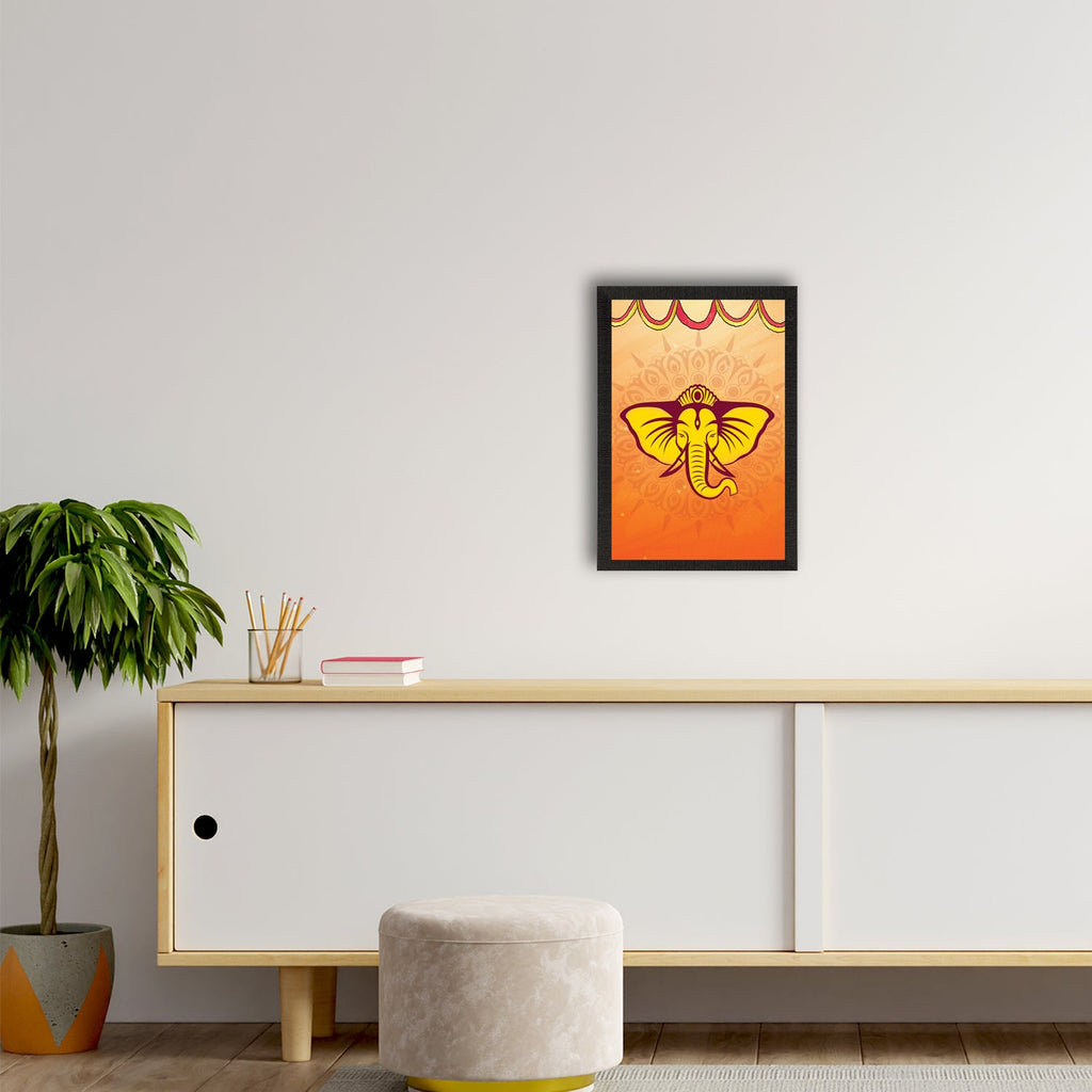 Lord Ganesha Satin Matt Texture UV Art Painting Kafalo