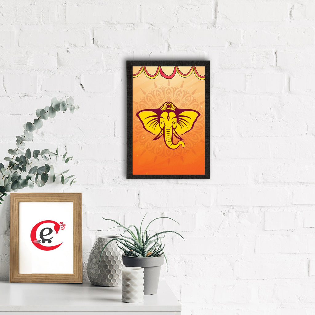 Lord Ganesha Satin Matt Texture UV Art Painting Kafalo