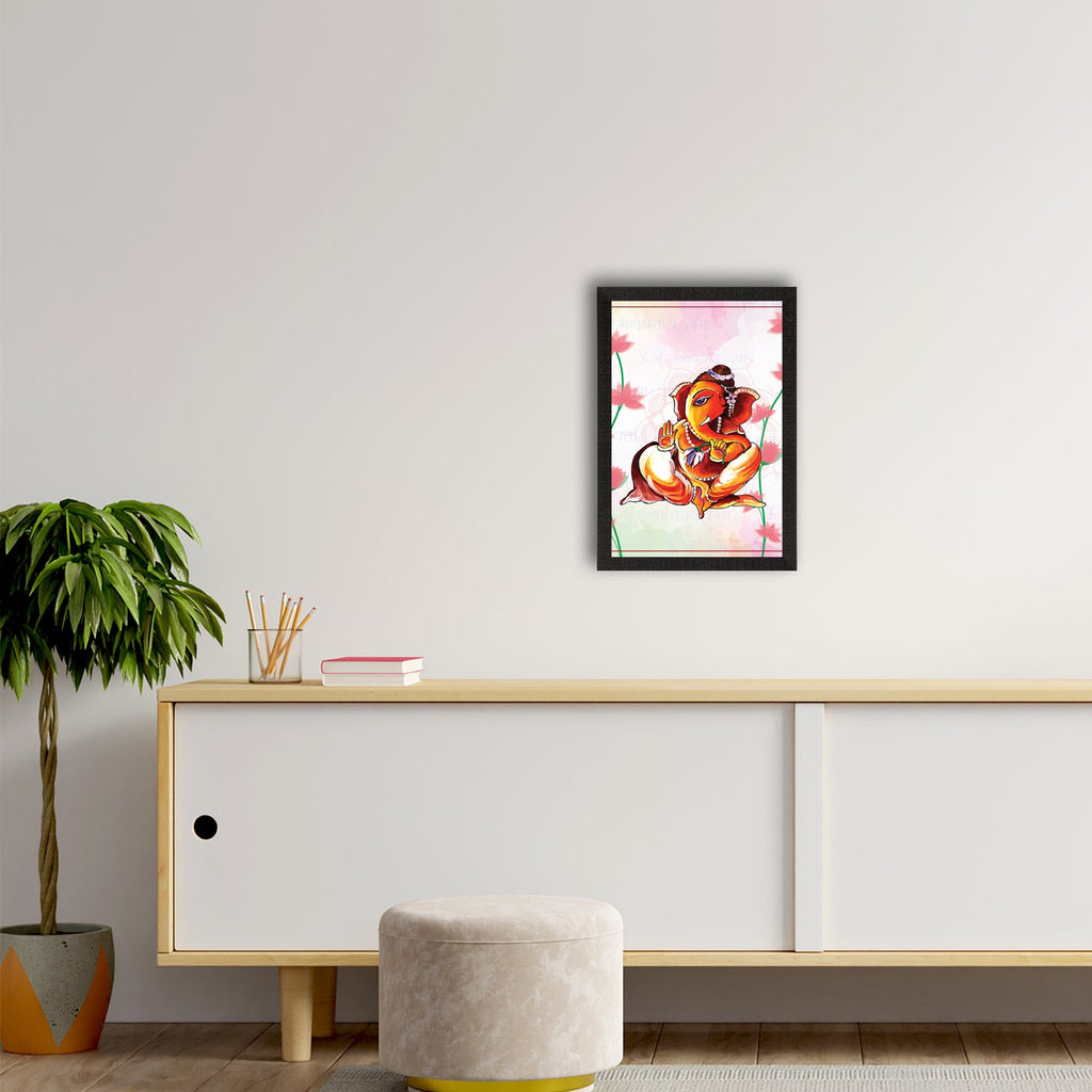 Lord Ganesha Satin Matt Texture UV Art Painting Kafalo