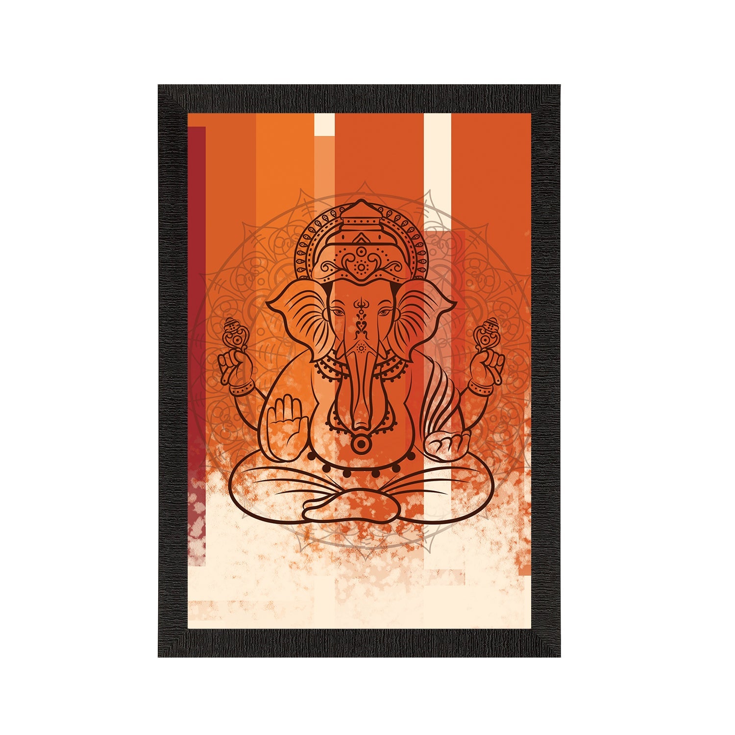 Lord Ganesha Satin Matt Texture UV Art Painting Kafalo