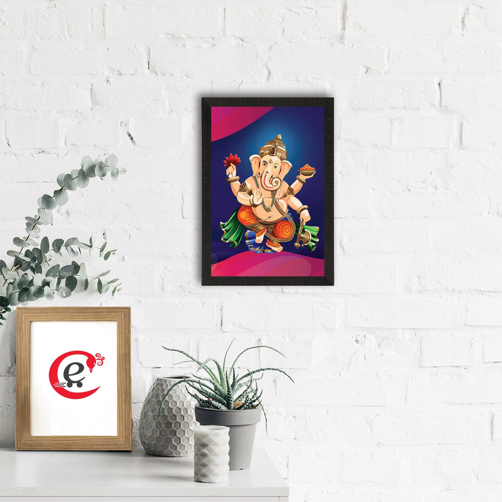 Lord Ganesha Satin Matt Texture UV Art Painting Kafalo