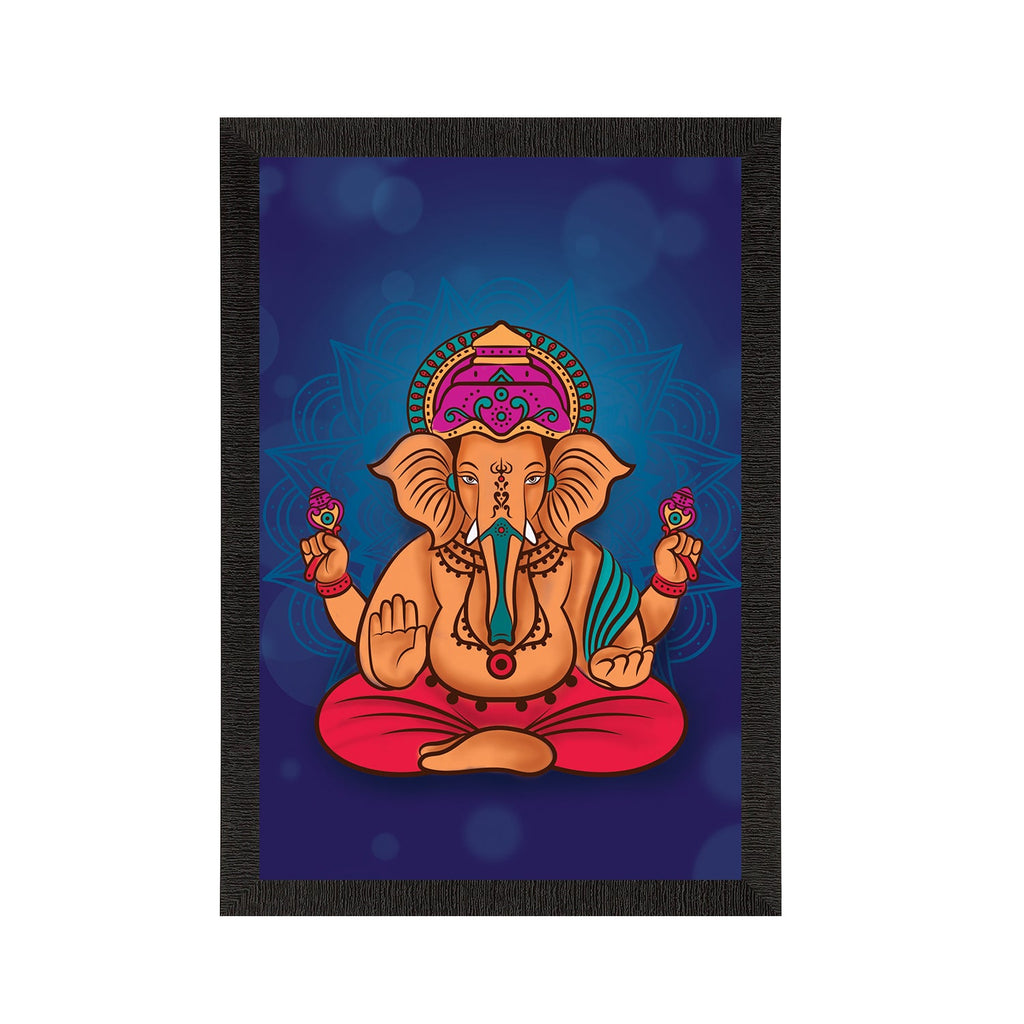 Lord Ganesha Satin Matt Texture UV Art Painting Kafalo