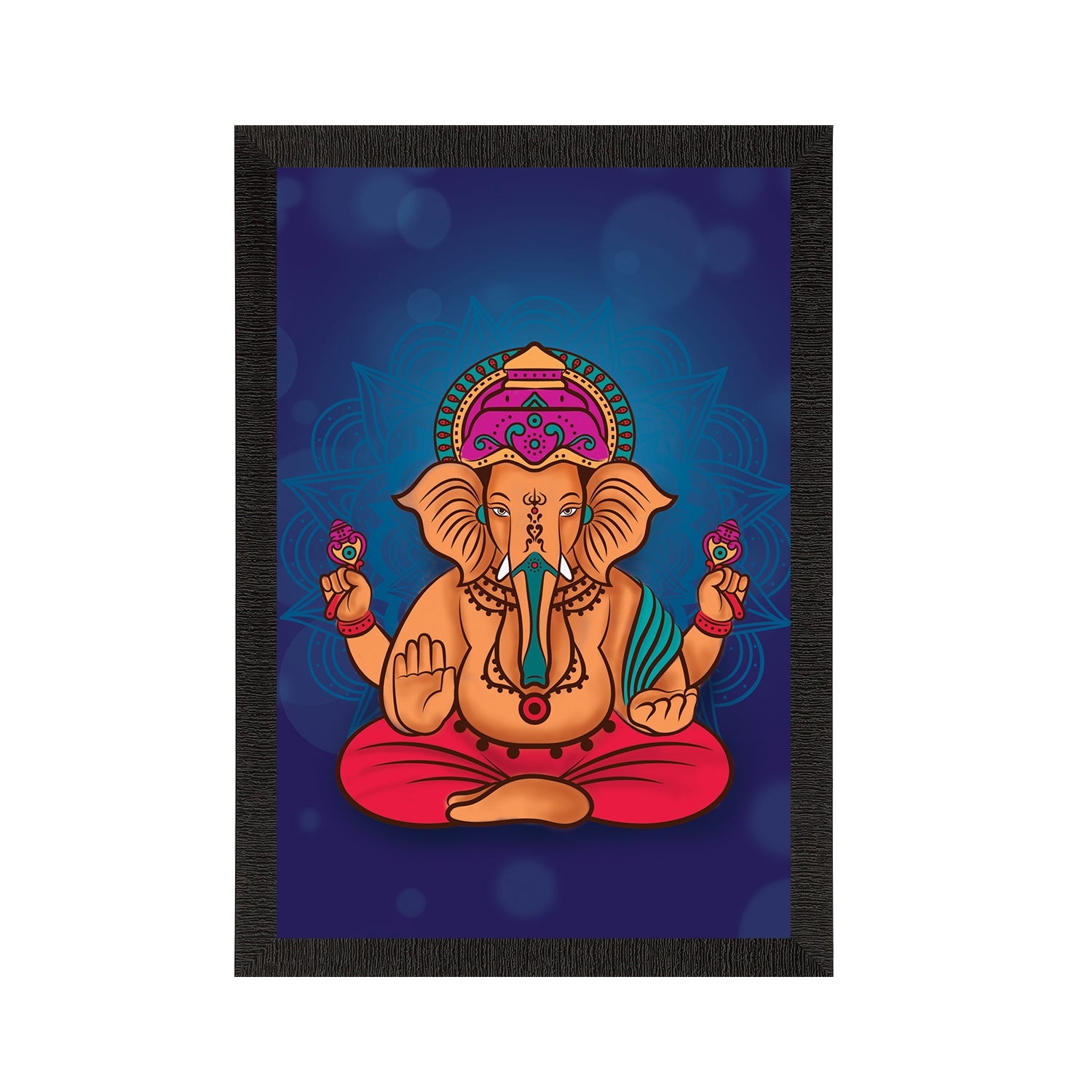 Lord Ganesha Satin Matt Texture UV Art Painting Kafalo