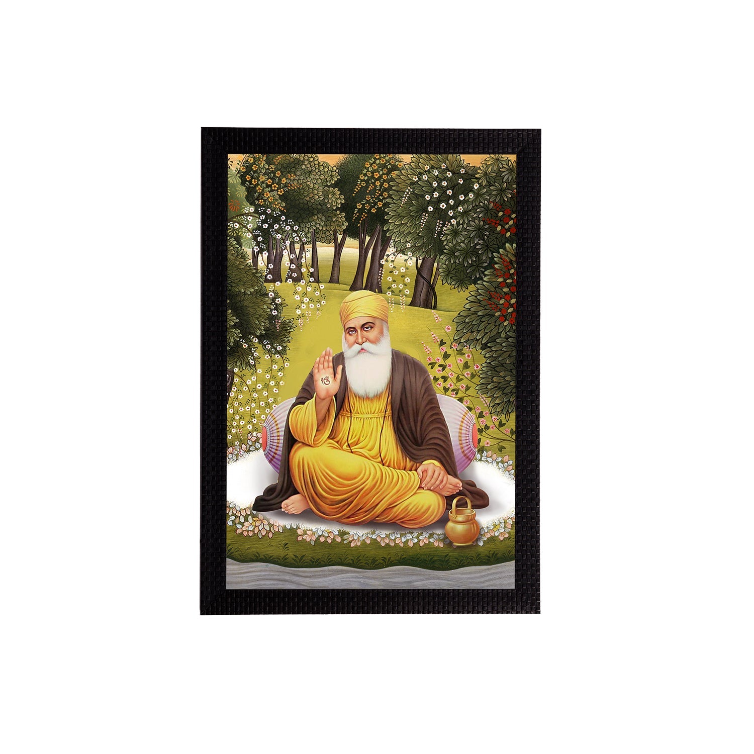 Shri Guru Nanak Dev Ji Painting Digital Printed Religious Wall Art Kafalo