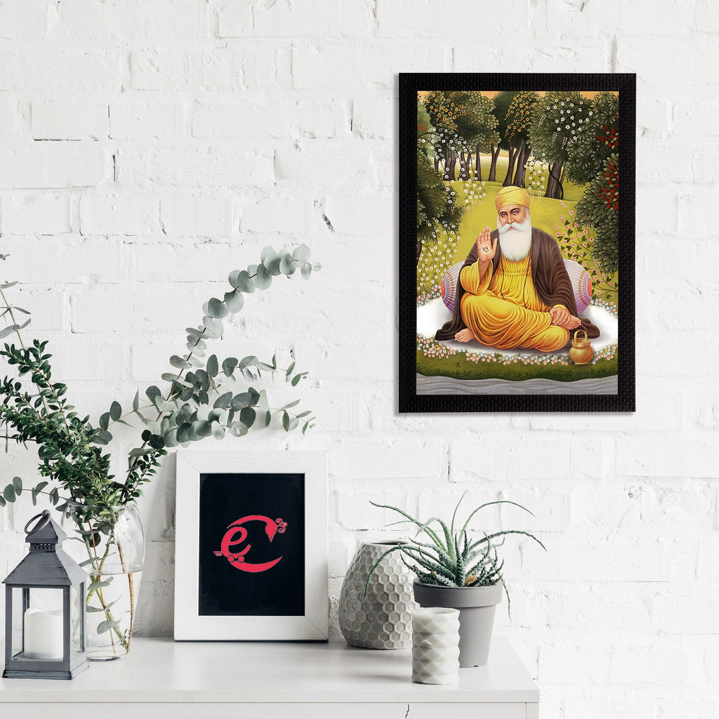 Shri Guru Nanak Dev Ji Painting Digital Printed Religious Wall Art Kafalo
