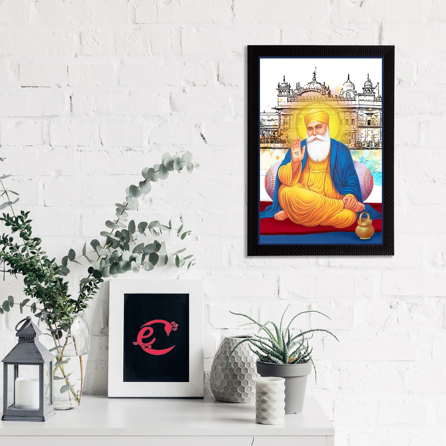 Gurunanak Sahib Satin Matt Texture UV Art Painting Kafalo