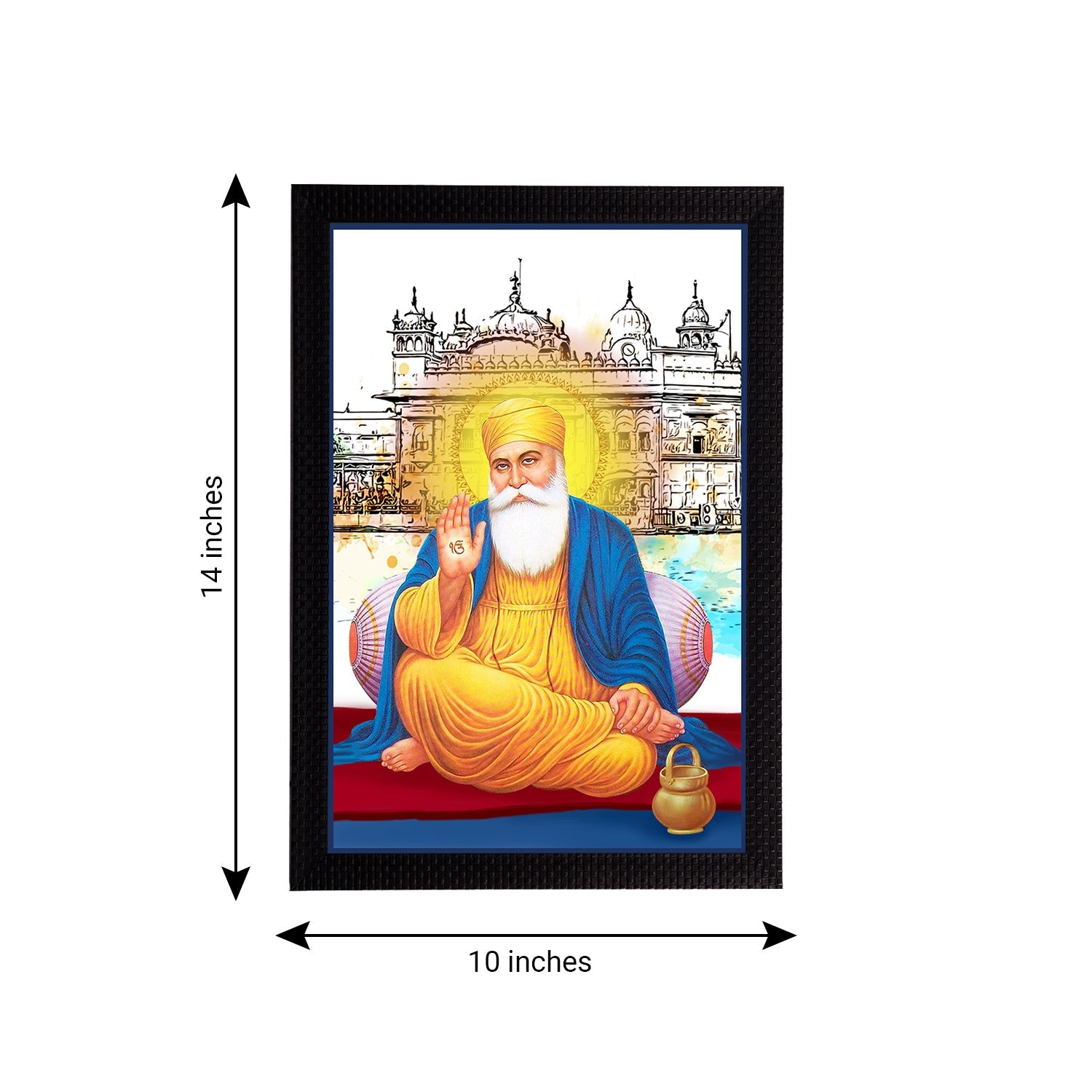 Gurunanak Sahib Satin Matt Texture UV Art Painting Kafalo