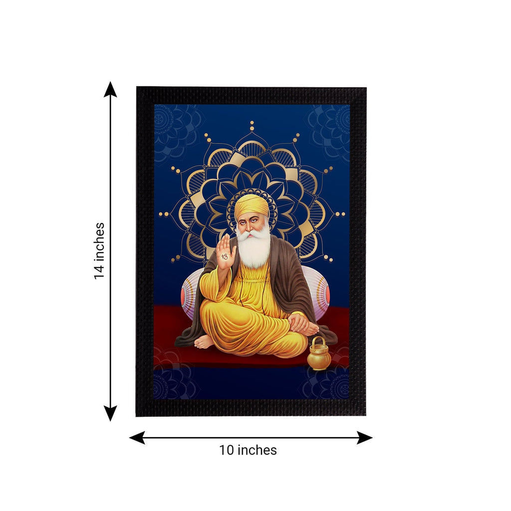 Shri Guru Nanak Dev Ji Painting Digital Printed Religious Wall Art Kafalo