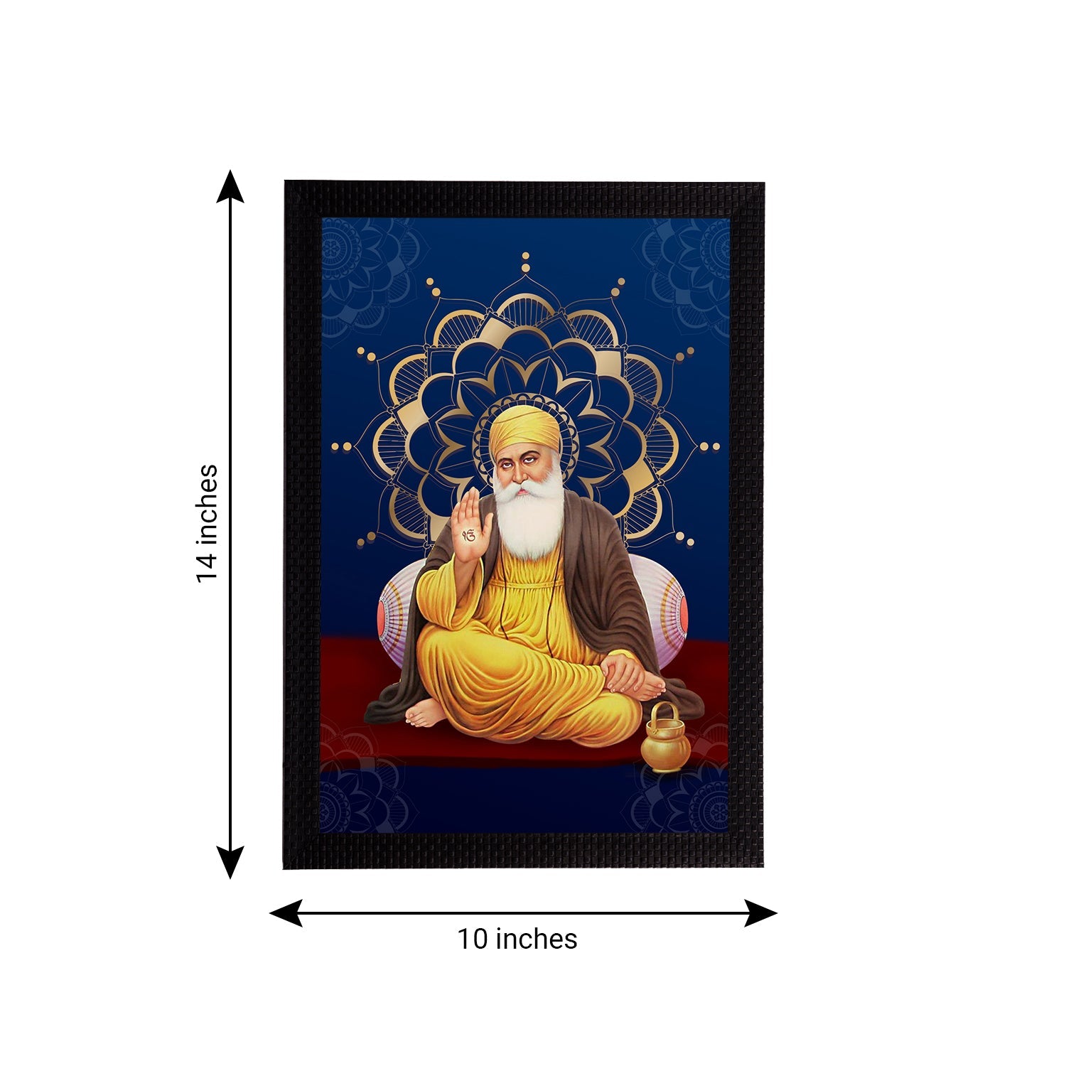 Shri Guru Nanak Dev Ji Painting Digital Printed Religious Wall Art Kafalo