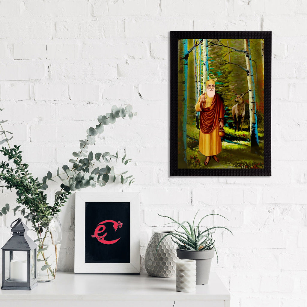 Shri Guru Nanak Dev Ji Painting Digital Printed Religious Wall Art Kafalo