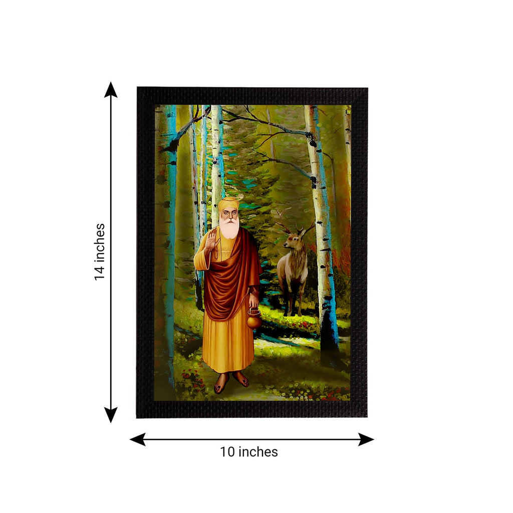 Shri Guru Nanak Dev Ji Painting Digital Printed Religious Wall Art Kafalo