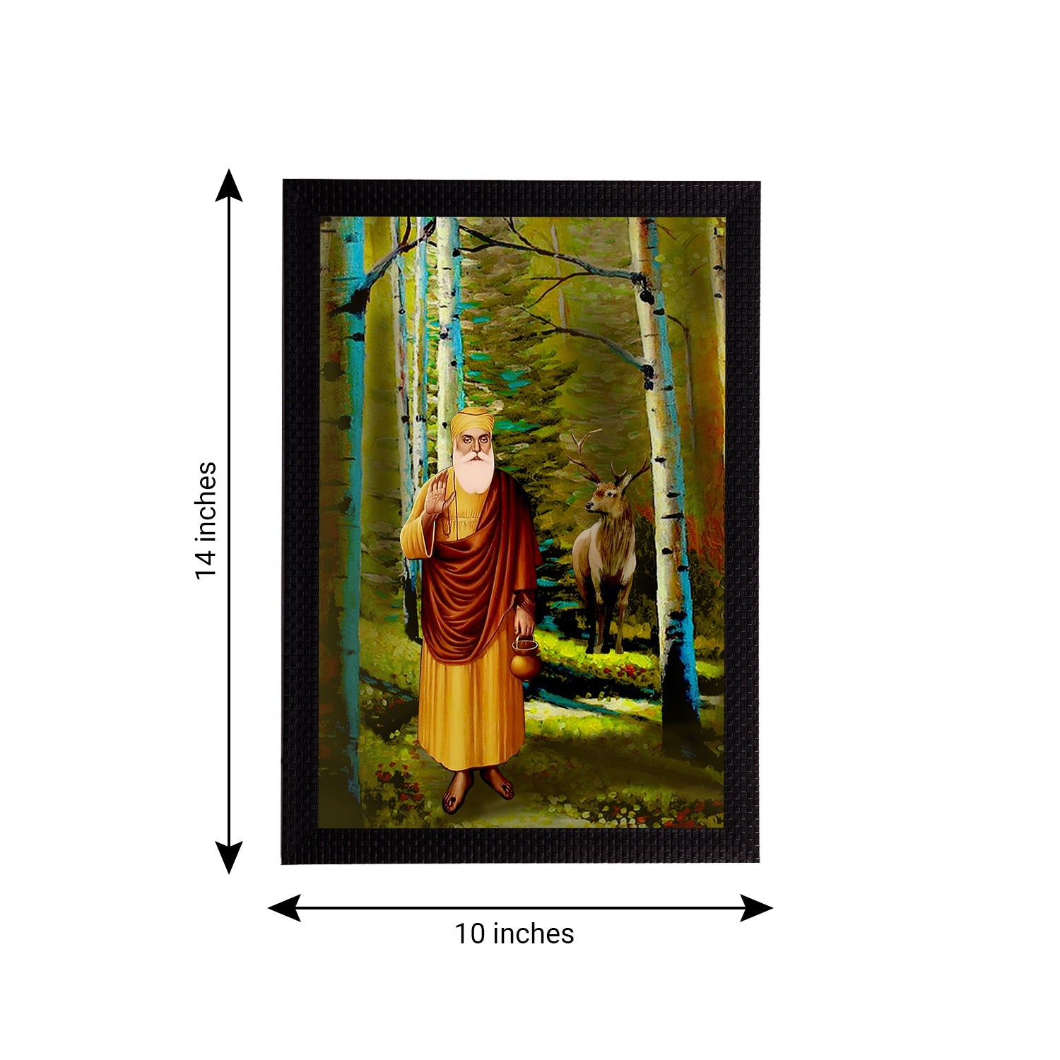 Shri Guru Nanak Dev Ji Painting Digital Printed Religious Wall Art Kafalo