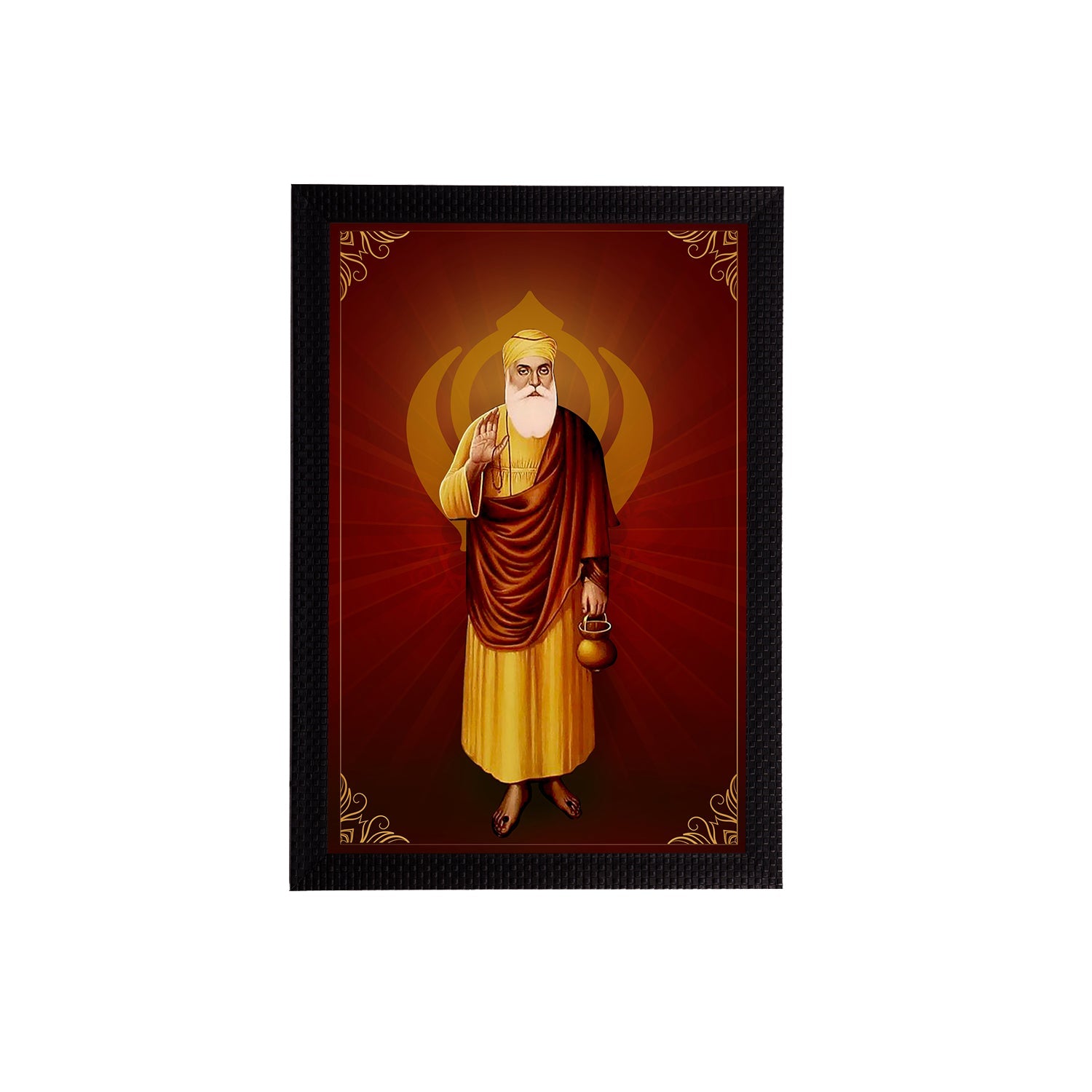Shri Guru Nanak Dev Ji Painting Digital Printed Religious Wall Art Kafalo
