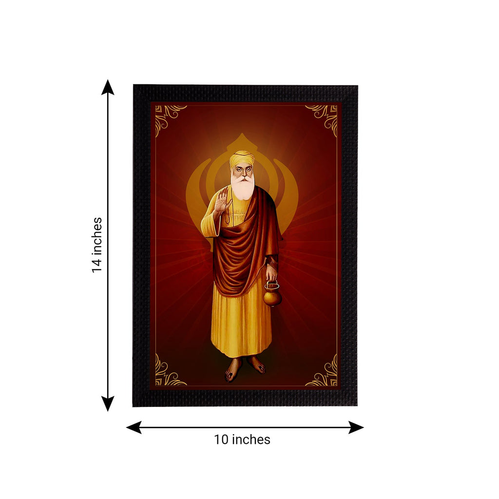 Shri Guru Nanak Dev Ji Painting Digital Printed Religious Wall Art Kafalo