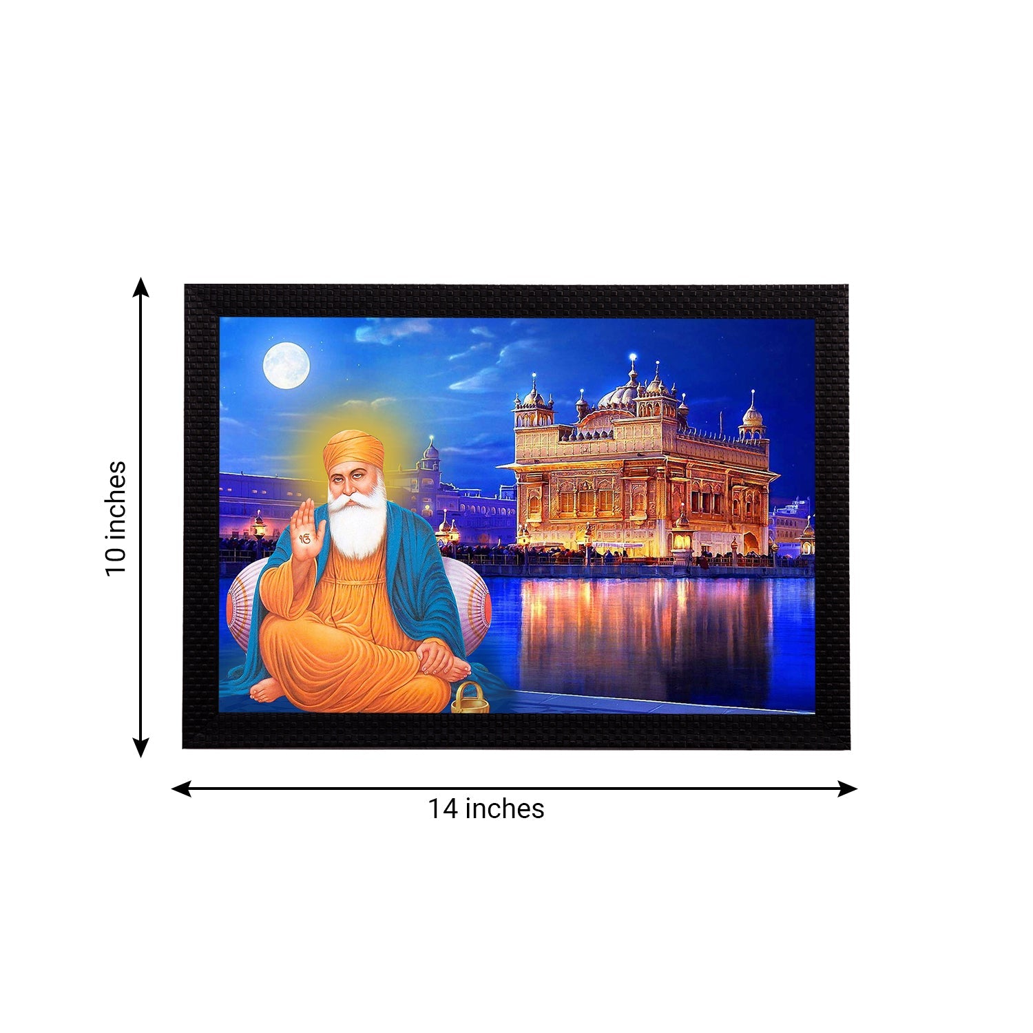 Gurunanak Sahib Satin Matt Texture UV Art Painting Kafalo