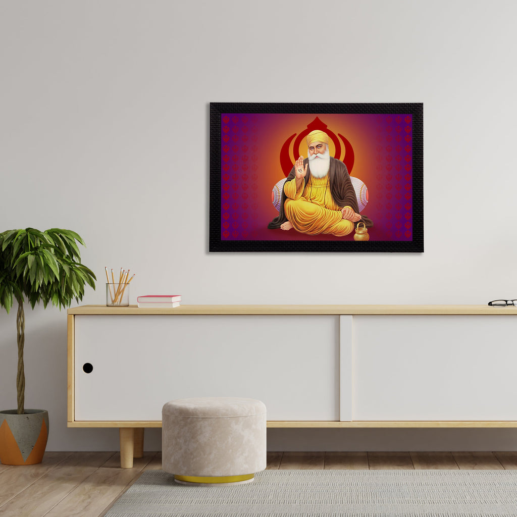 Shri Guru Nanak Dev Ji Painting Digital Printed Religious Wall Art Kafalo