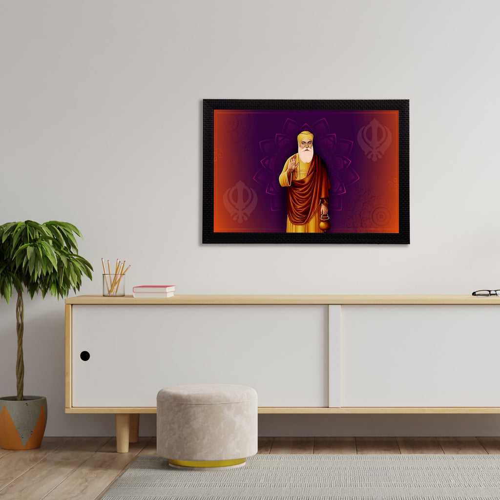 Shri Guru Nanak Dev Ji Painting Digital Printed Religious Wall Art Kafalo