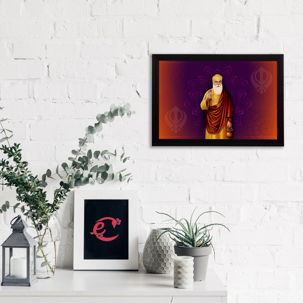 Shri Guru Nanak Dev Ji Painting Digital Printed Religious Wall Art Kafalo