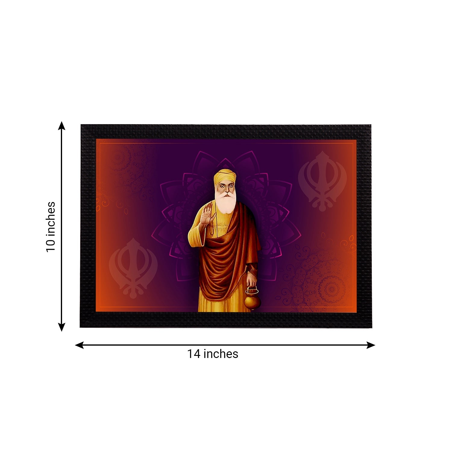 Shri Guru Nanak Dev Ji Painting Digital Printed Religious Wall Art Kafalo