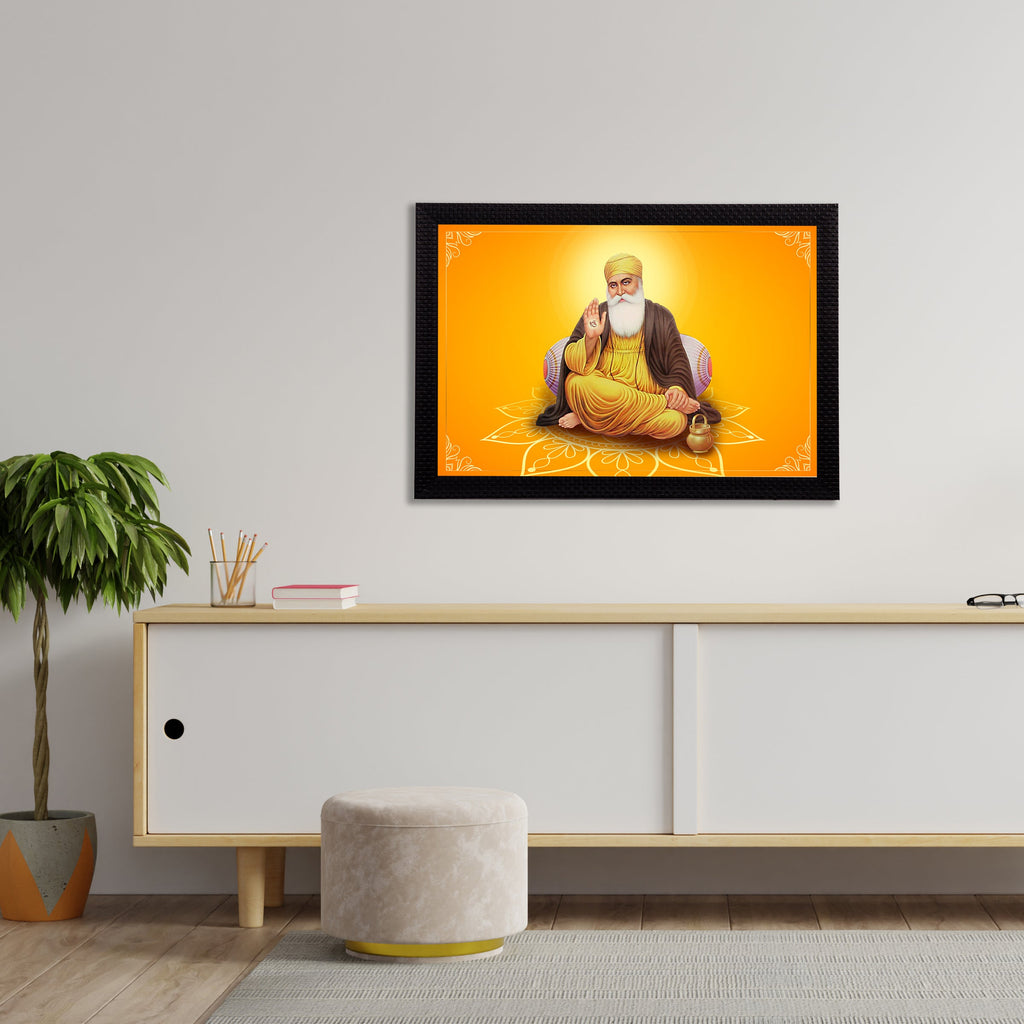 Shri Guru Nanak Dev Ji Painting Digital Printed Religious Wall Art Kafalo
