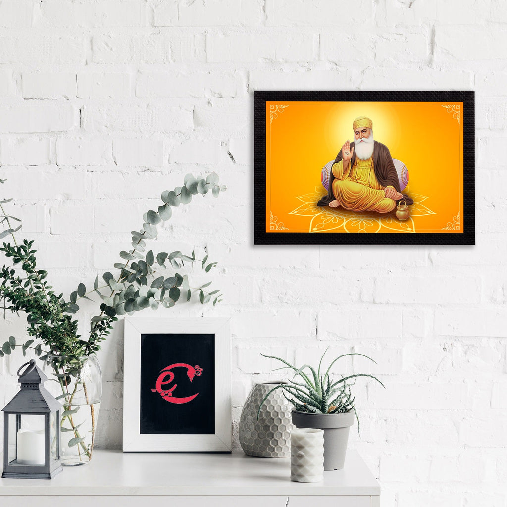 Shri Guru Nanak Dev Ji Painting Digital Printed Religious Wall Art Kafalo