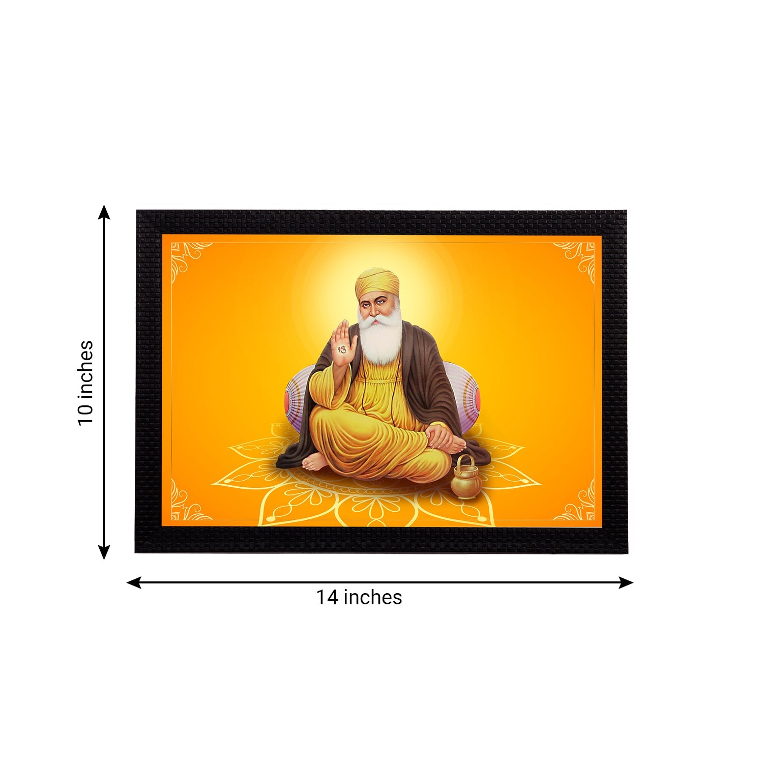 Shri Guru Nanak Dev Ji Painting Digital Printed Religious Wall Art Kafalo