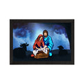 Jesus Birth Scene Satin Matt Texture UV Art Painting Kafalo