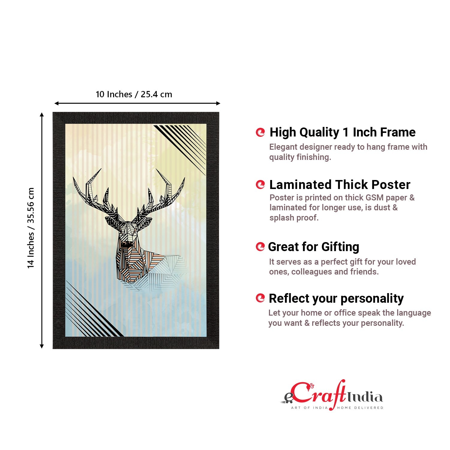 Reindeer Satin Matt Texture UV Art Painting Kafalo