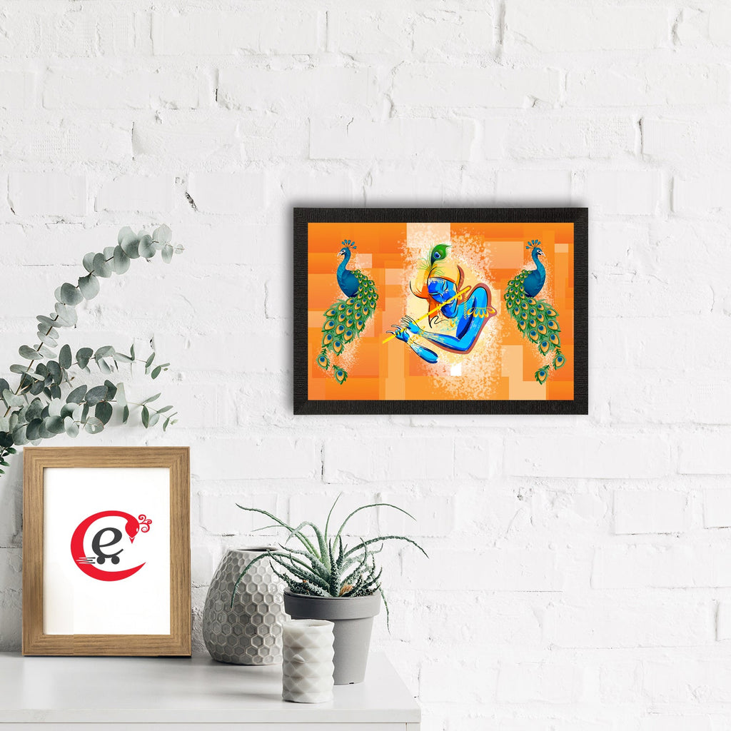 Lord Krishna Satin Matt Texture UV Art Painting Kafalo