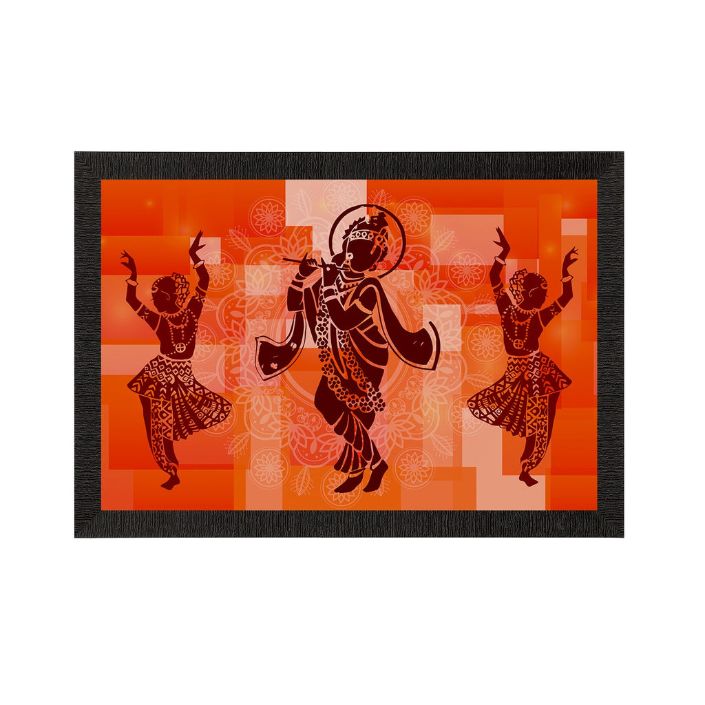 Lord Krishna Satin Matt Texture UV Art Painting Kafalo