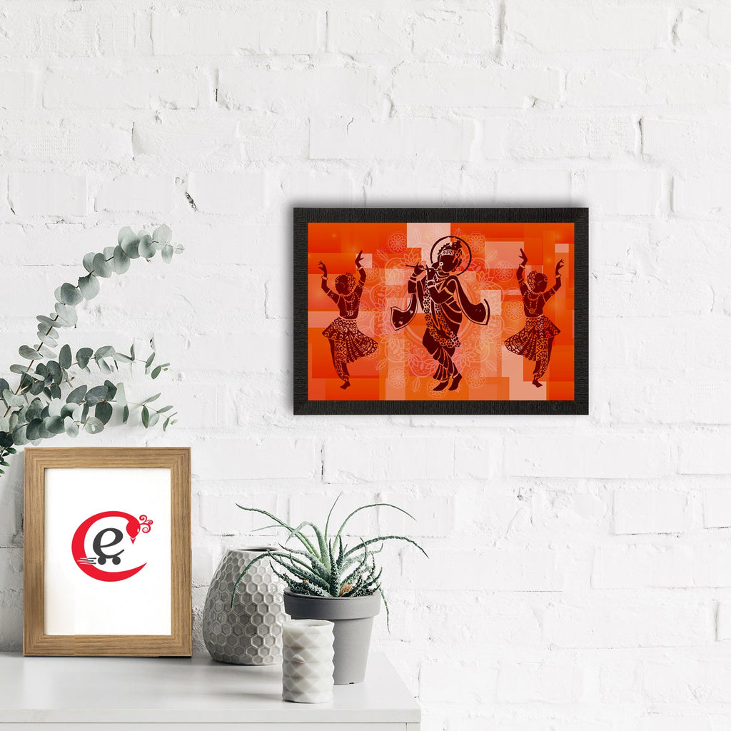 Lord Krishna Satin Matt Texture UV Art Painting Kafalo