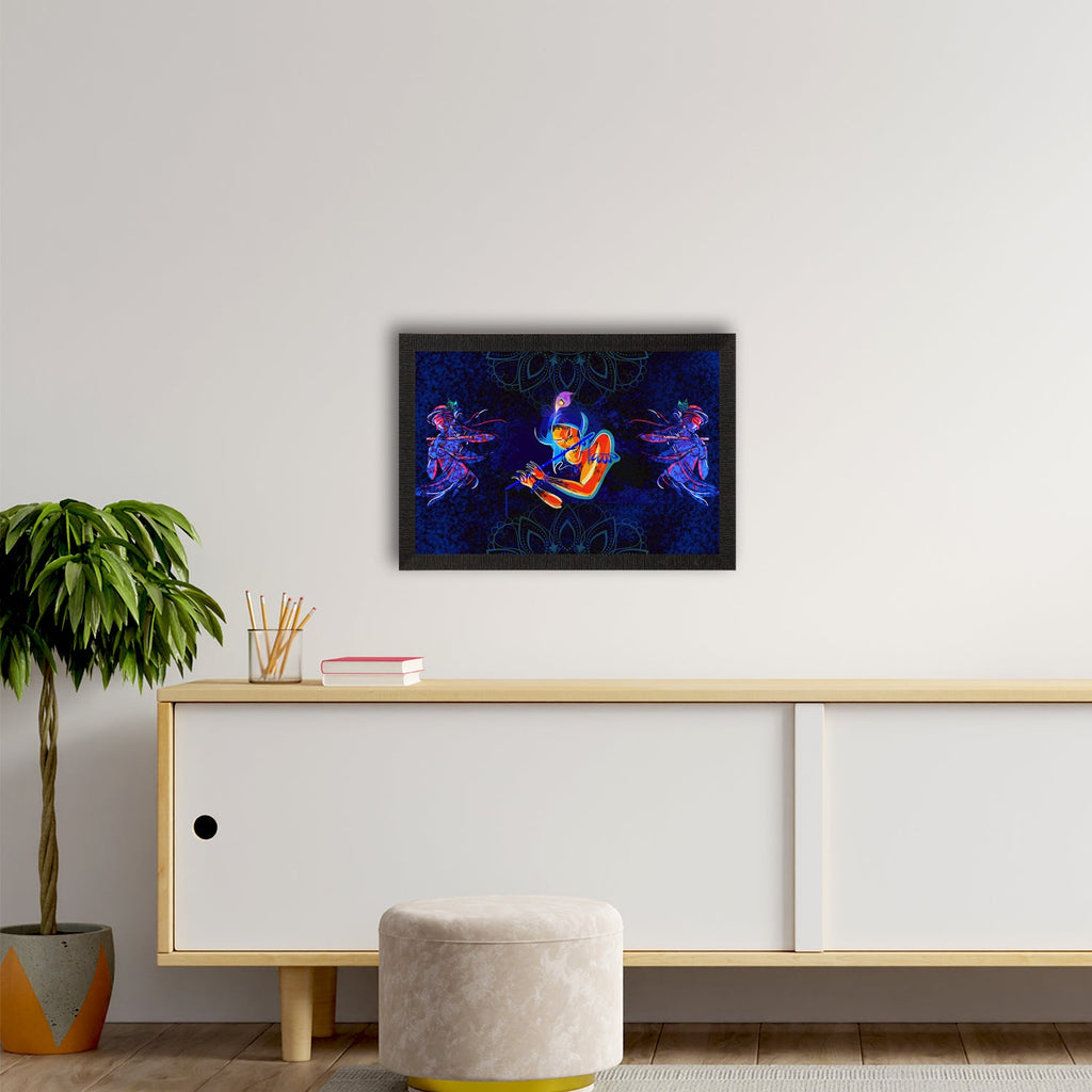 Lord Krishna Satin Matt Texture UV Art Painting Kafalo