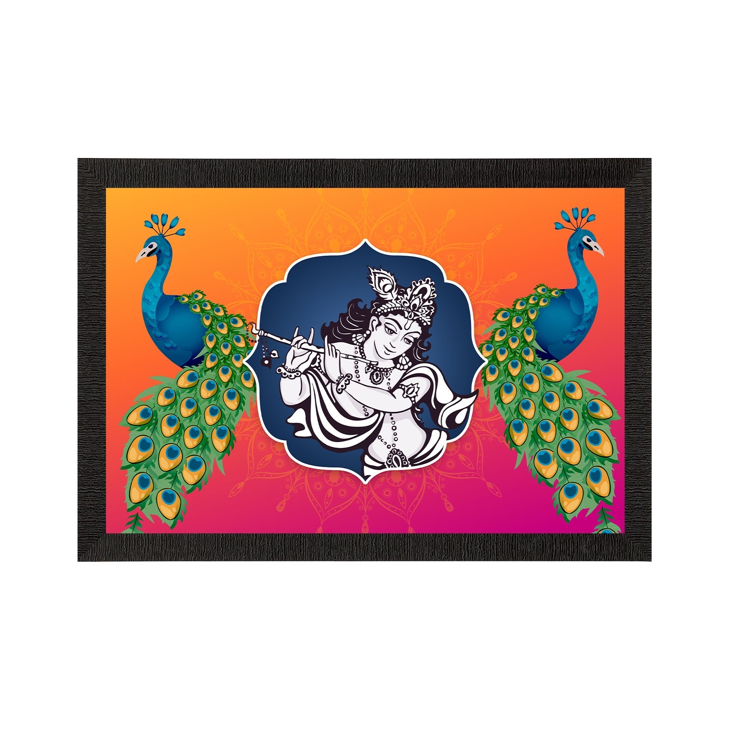 Lord Krishna Satin Matt Texture UV Art Painting Kafalo