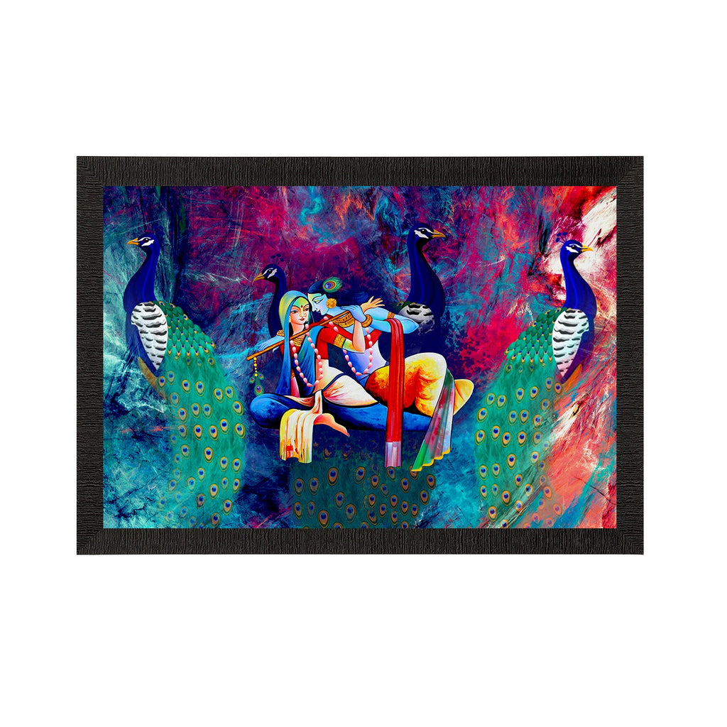 Lord Krishna Satin Matt Texture UV Art Painting Kafalo