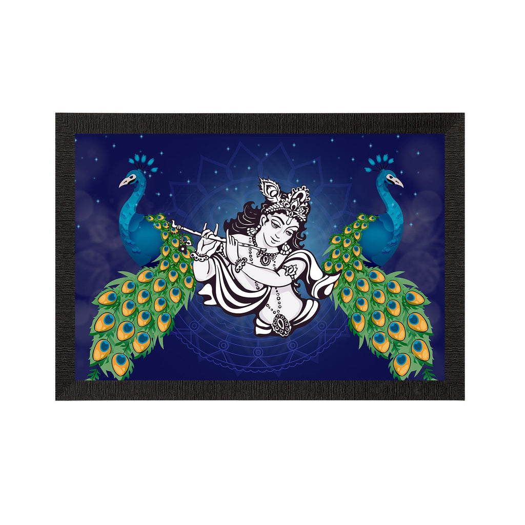 Lord Krishna Satin Matt Texture UV Art Painting Kafalo