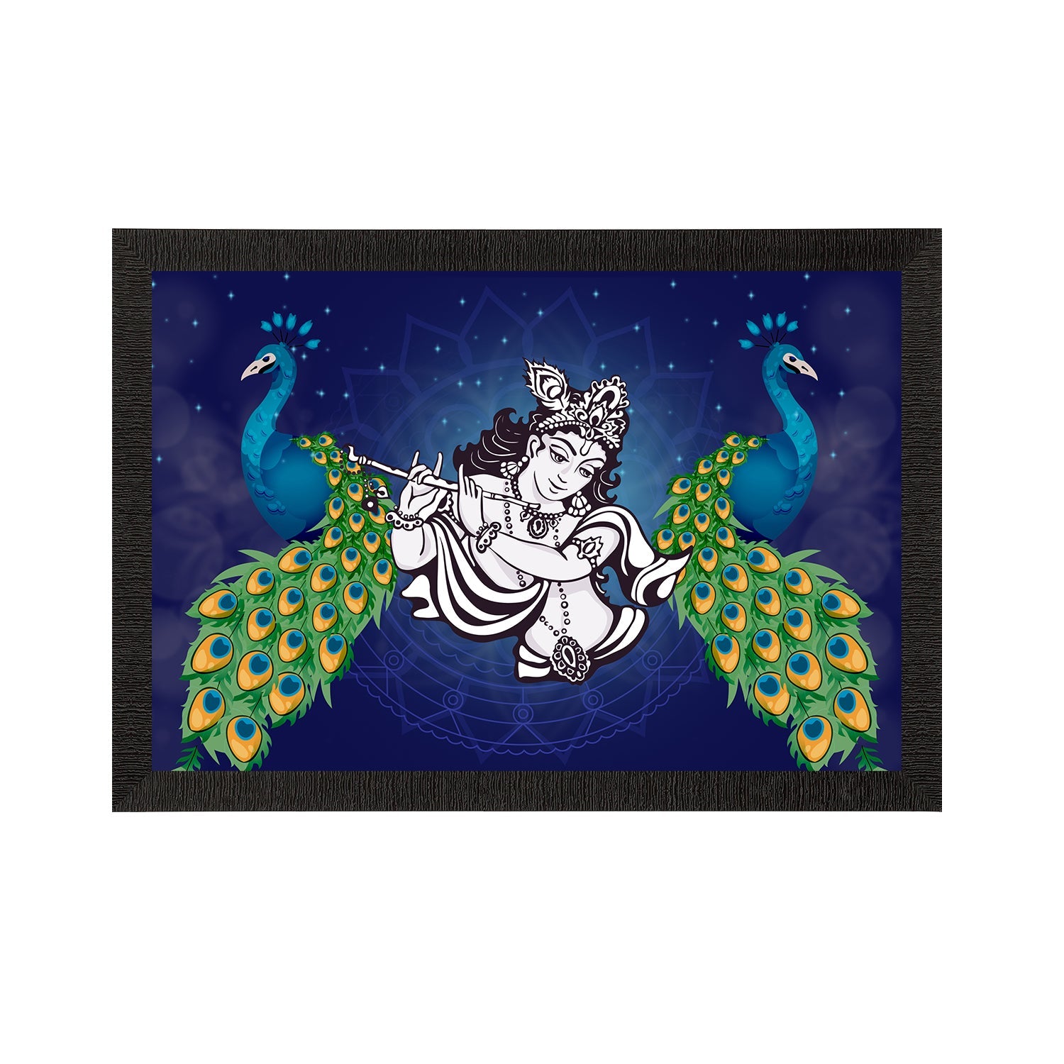 Lord Krishna Satin Matt Texture UV Art Painting Kafalo