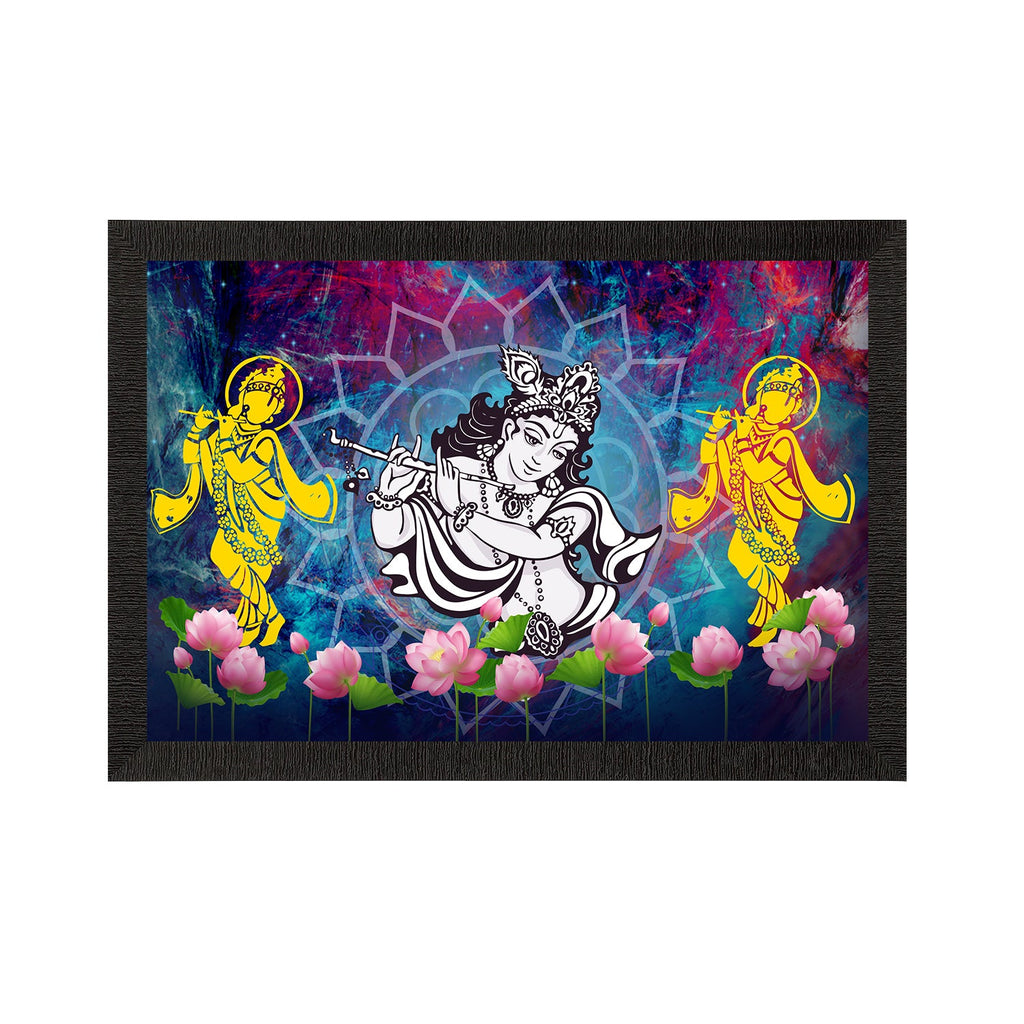 Lord Krishna Satin Matt Texture UV Art Painting Kafalo