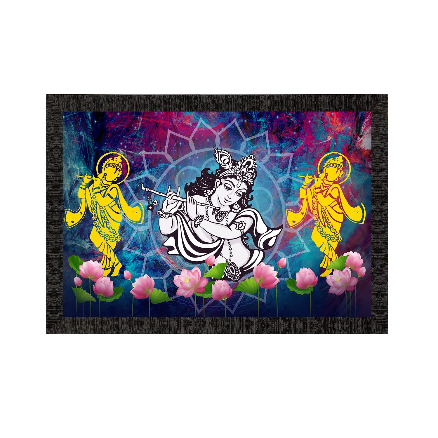 Lord Krishna Satin Matt Texture UV Art Painting Kafalo