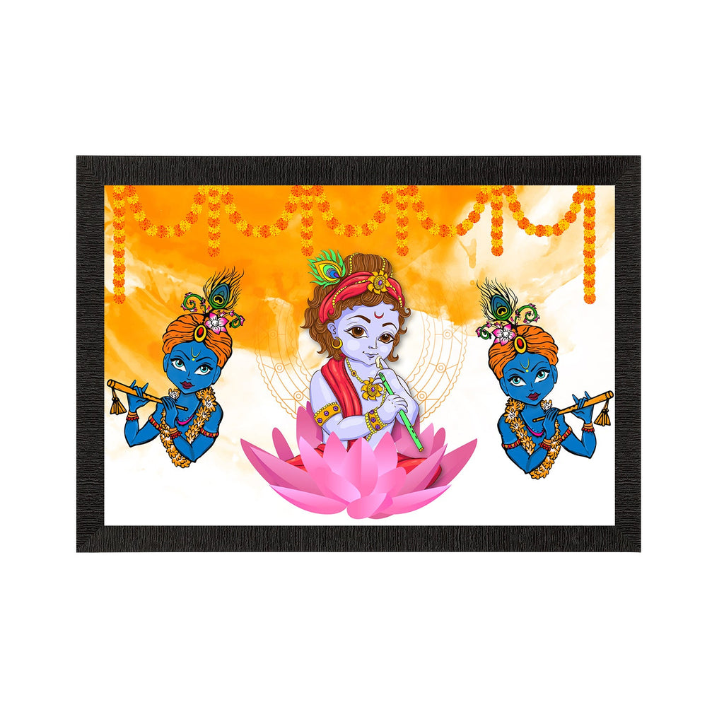 Lord Krishna Satin Matt Texture UV Art Painting Kafalo