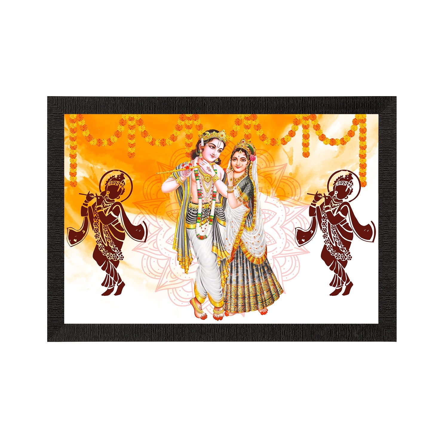 Lord Krishna Satin Matt Texture UV Art Painting Kafalo