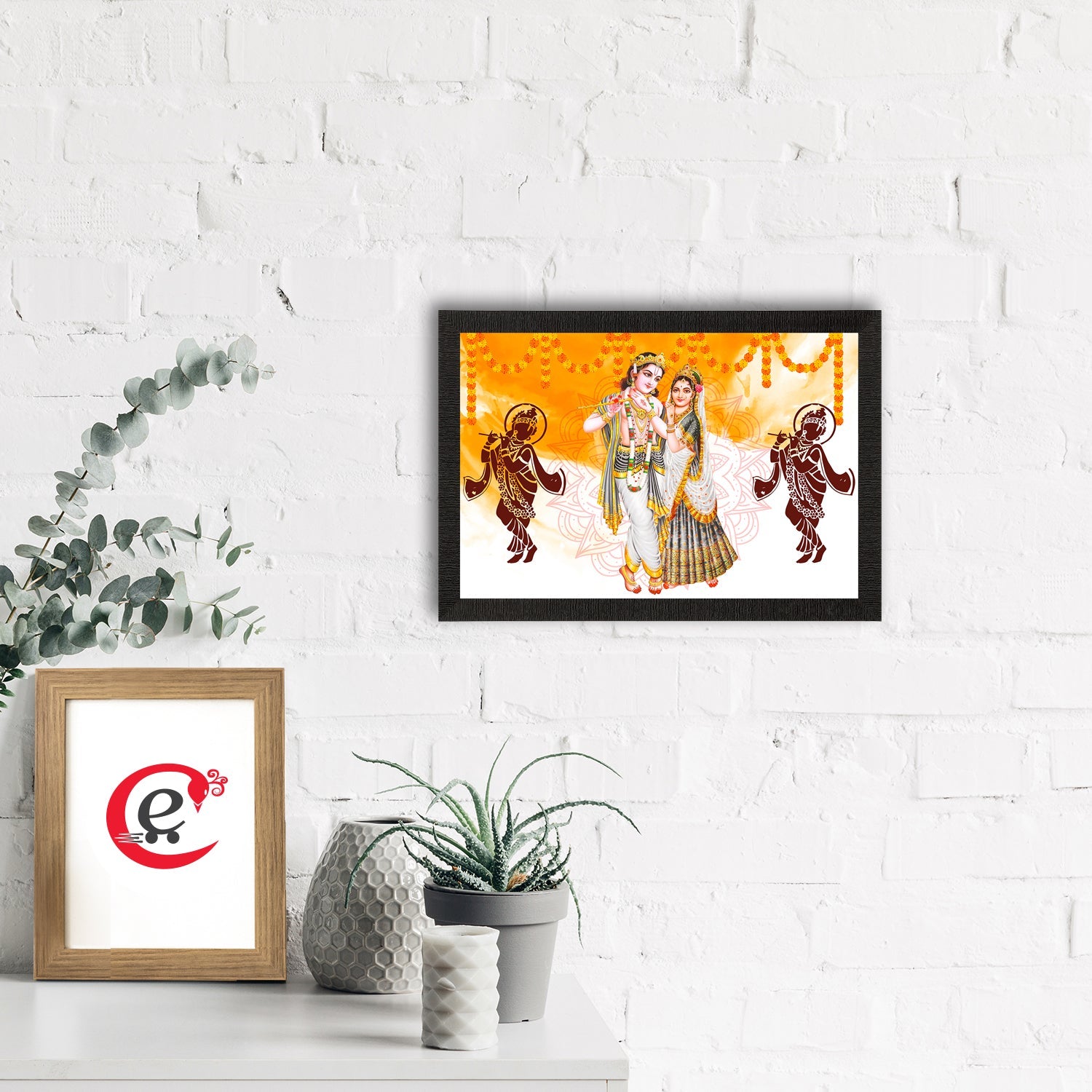 Lord Krishna Satin Matt Texture UV Art Painting Kafalo