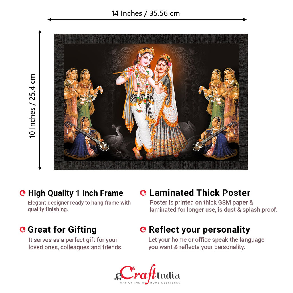Lord Krishna Satin Matt Texture UV Art Painting Kafalo