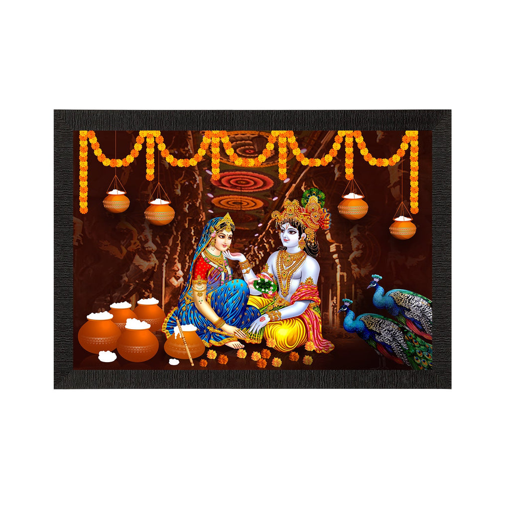 Lord Krishna Satin Matt Texture UV Art Painting Kafalo
