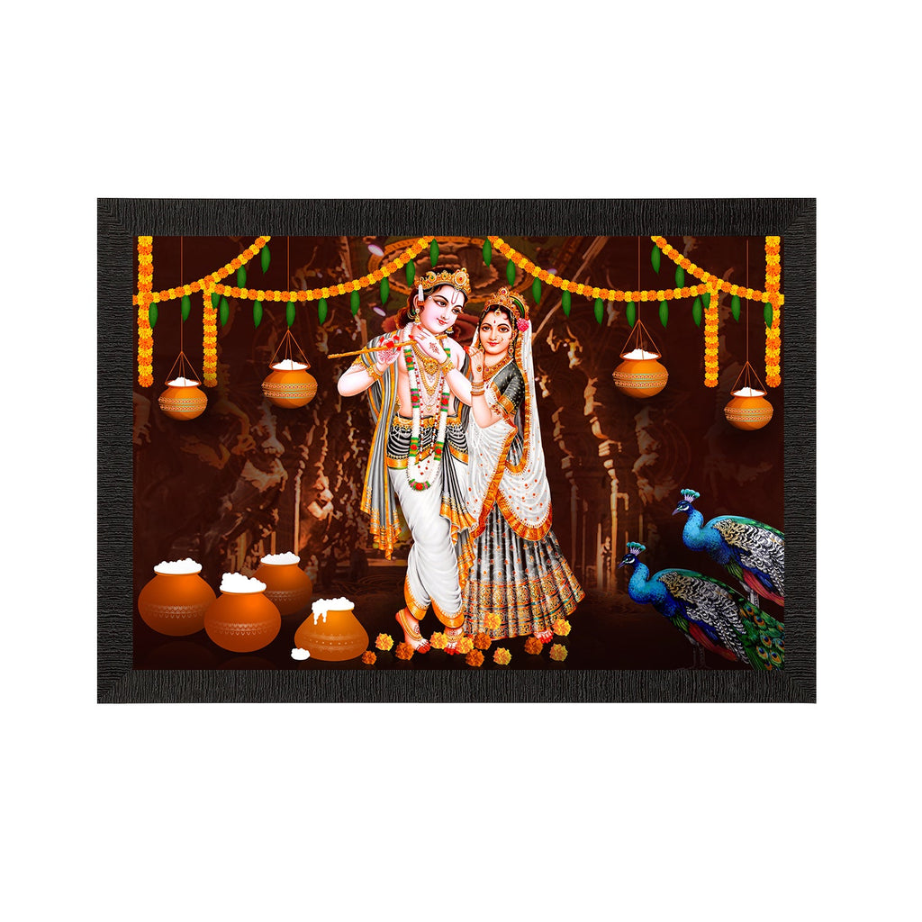 Lord Krishna Satin Matt Texture UV Art Painting Kafalo