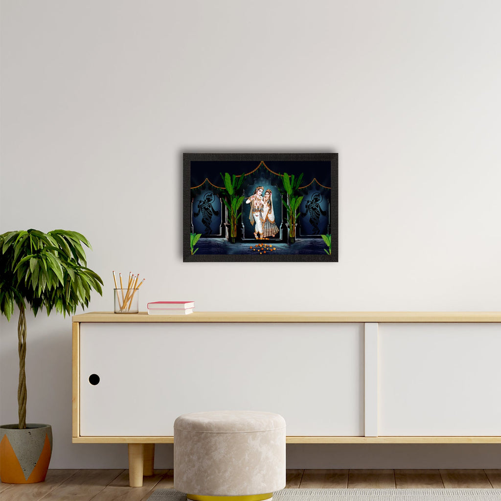Lord Krishna Satin Matt Texture UV Art Painting Kafalo