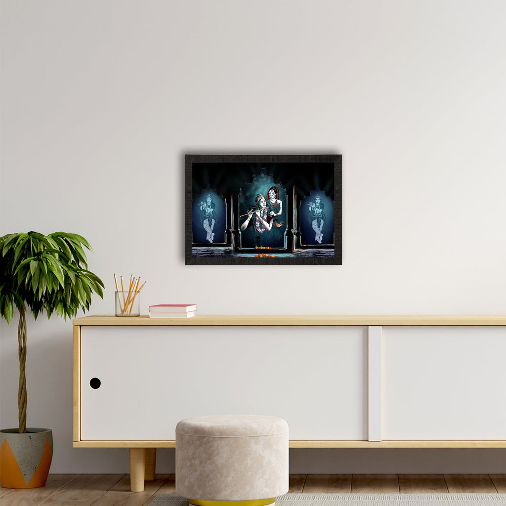 Lord Krishna Satin Matt Texture UV Art Painting Kafalo
